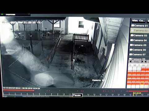 Entering garage to damage video camera system