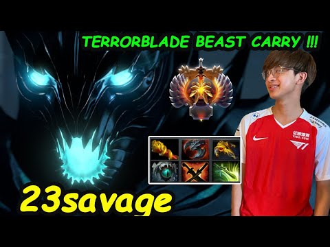 23savage Terrorblade Beast Carry FULL SLOT BUILD SPEED FARM Dota 2 Pro Gameplay 7.29b