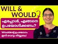WILL WOULD എങ്ങനെ ശരിയായി ഉപയോഗിക്കാം Spoken English
