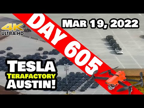 GIGA TEXAS MAKING WHITE MODEL Ys NOW?! - Tesla Gigafactory Austin 4K  Day 605 - 3/19/22- Tesla Texas