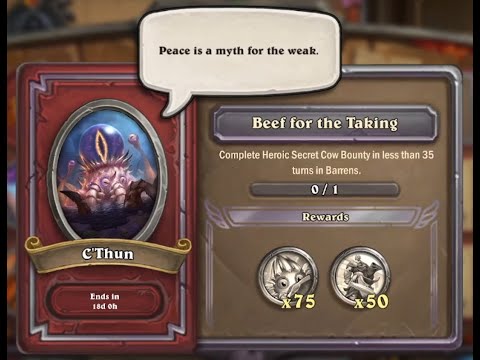 C'Thun Event Task 8: Beef for the Taking - Heroic Cow King - Free to Play Guide - Hearthstone Mercs
