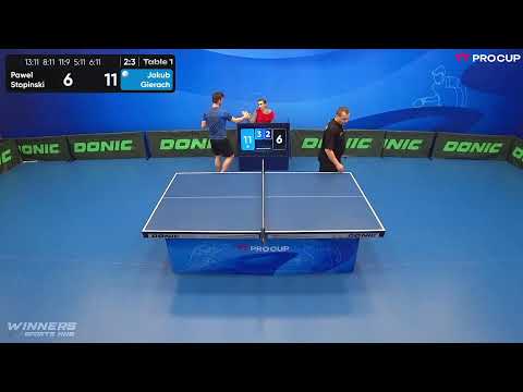 18:05 Pawel Stopinski  2-3 Jakub Gierach  08.03.2023 | Table Tennis TT Pro.Cup Star