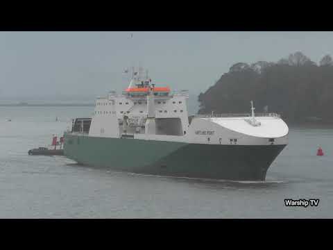 MV HARTLAND POINT ENTERS DEVONPORT NAVAL BASE AT MOUNT WISE - 24th December 2019