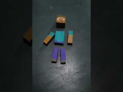 Paper craft Minecraft Steve #papercraft #minecraftsteve