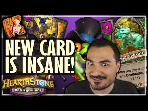 NEW SAUROLISK CARD IS INSANE! - Hearthstone Battlegrounds