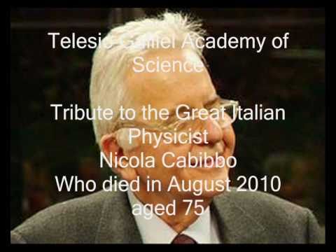 Nicola Cabibbo. Telesio Galilei Academy of Science tribute. Presented By Francesco Fucilla