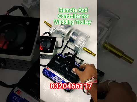 Controller and remote for battery operated wedding trolley