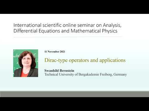 Seminar on Analysis, Differential Equations and Mathematical Physics - Swanhild Bernstein