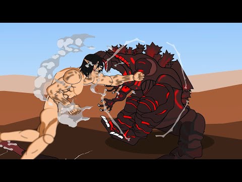 GODZILLA AND KONG 2022 !! | GODZILLA VS Attack On Titan, Eren titan part 2
