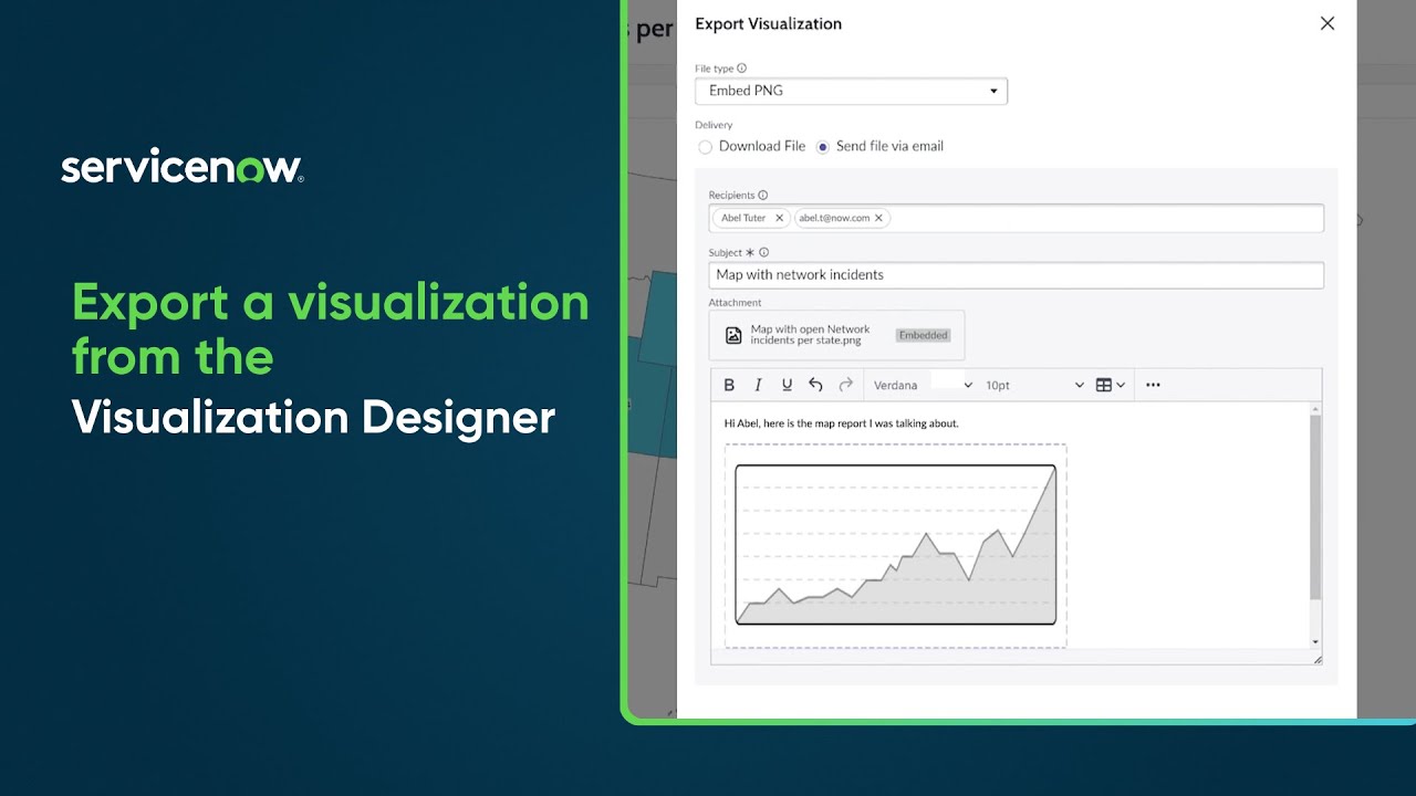Export a visualization from the Visualization Designer