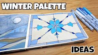 Winter Art Inspiration: Watercolor & Mixed Media Sketchbook Play