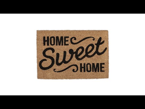 Paillasson coco «Home Sweet Home» Beige - Noir - Fibres naturelles - Matière plastique - 60 x 2 x 40 cm