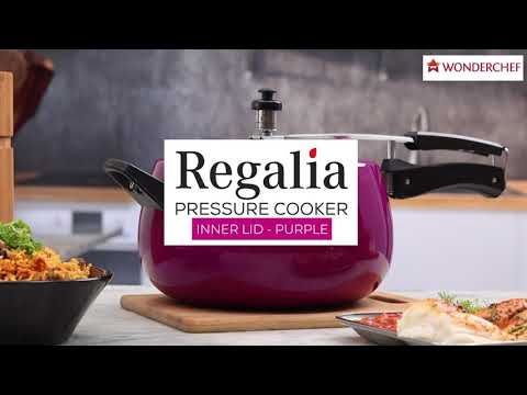 Regalia Induction Base Pressure Cooker with Inner Lid, 5L, 2 Years Warranty, Purple