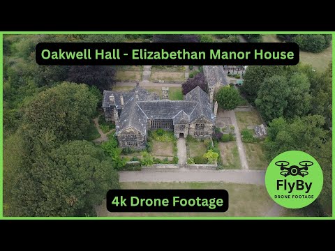 Oakwell Hall - Elizabethan Manor House - Birstall, West Yorkshire - 4K Drone Footage