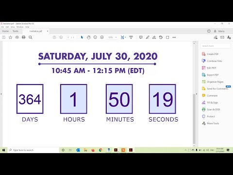 How to do PDF Countdown? (JS, Adobe Acrobat and illustrator)