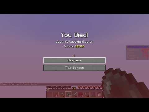 how to easier get death.fell.accident.water death message in minecraft
