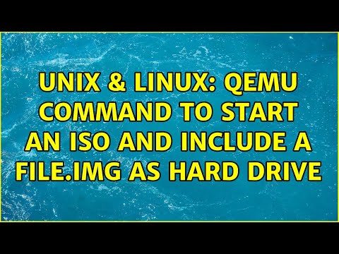 Unix & Linux: qemu command to start an iso and include a file.img as hard drive