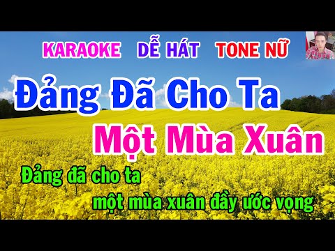 Karaoke  Đảng Đã Cho Ta Một Mùa Xuân  Tone Nữ  Nhạc Sống  gia huy karaoke