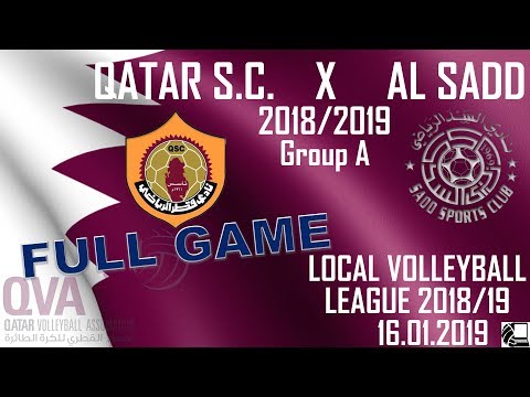 Local Volleyball League 18/19 - Qatar SC X Al Sadd, Group A, 16.01.2019