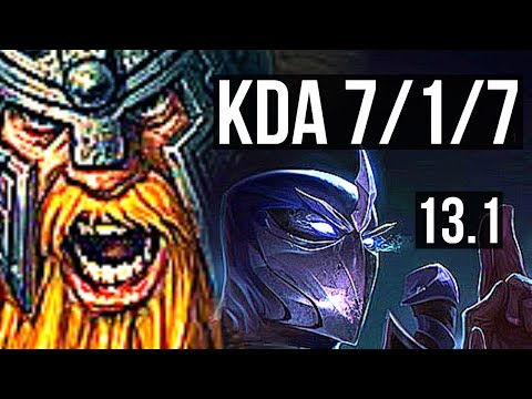 OLAF vs SHEN (TOP) | 74% winrate, 7/1/7 | EUW Master | 13.1