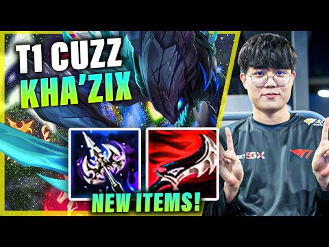 T1 CUZZ PLAYING KHA'ZIX JUNGLE W/ NEW ITEMS VS KINDRED | PRESEASON 11 T1 PLAYERS STREAM GAMEPLAY