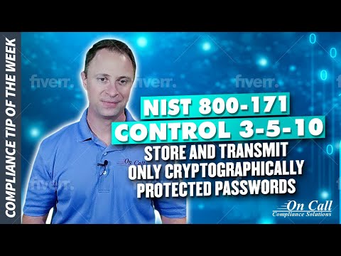 NIST 800-171 Control 3.5.10 - Store and transmit only cryptographically-protected passwords