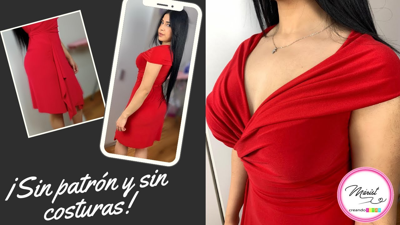 #56 HERMOSO VESTIDO SIN COSTURAS| MÁS FÁCIL DE LO QUE IMAGINAS 🤩