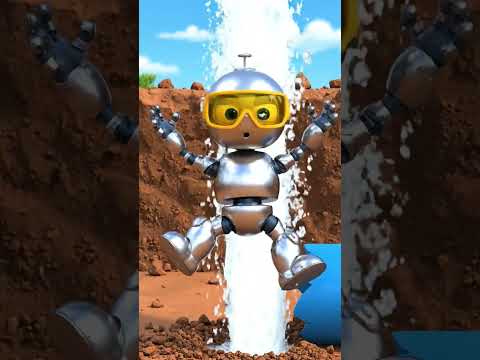 Baby Robot Drives JCB🚜💥 JCB Gadi Wala Cartoon #Shorts #robot #cartoon #jcb