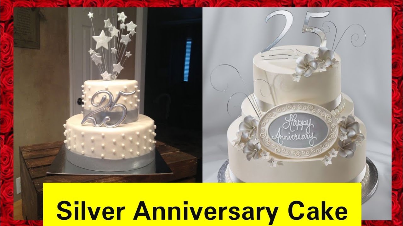 Silver ANNIVERSARY || The Best 25th wedding anniversary cake || fashion and craft