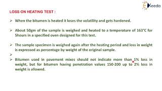 Solubility Test, Loss on Heating Test, Water Content Test - Transportation Engineering - I