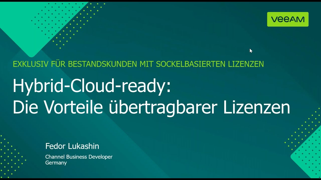 Bereit für die Hybrid-Cloud: Die Vorteile der portablen Lizensierung video