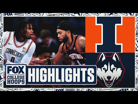 No. 13 Illinois Fighting Illini vs. No. 5 UConn Huskies Highlights 🏀 FOX College Hoops