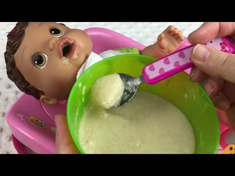 Feeding Baby Alive Changing Time Doll Olivia Real Oatmeal Video