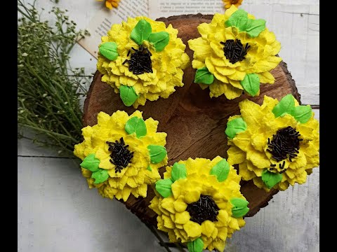Easy Sunflower Cupcake Recipe by Adyasha Naik | Cook-A-Star | Cooking competition | Recipe