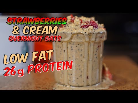 Strawberries & Cream Overnight Oats | Tiger Fitness