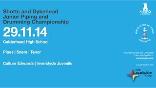 preview picture of video 'Callum Edwards | Shotts & Dykehead Junior Piping & Drumming Championship'