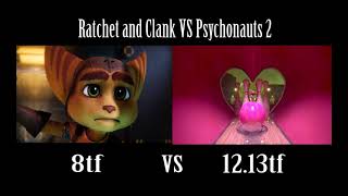 Ratchet and Clank Rift Apart VS Psychonauts 2  8tf vs 12.13 😂😭