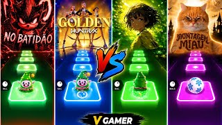 No Batidao vs Golden Deman Hunter vs Passo Solto ATLXS vs Miau Miau Montagem - Tiles Hop V Gamer