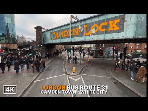 London Bus Ride Route 31 | Camden to Shepherd’s Bush (Westfield) | Upper Deck POV 4K HDR