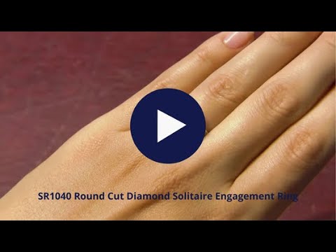 SR1040 Round Cut Diamond Solitaire Engagement Ring
