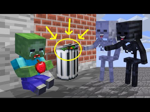 Monster School: Baby Zombie Was Homeless | Minecraft Animation Paper
