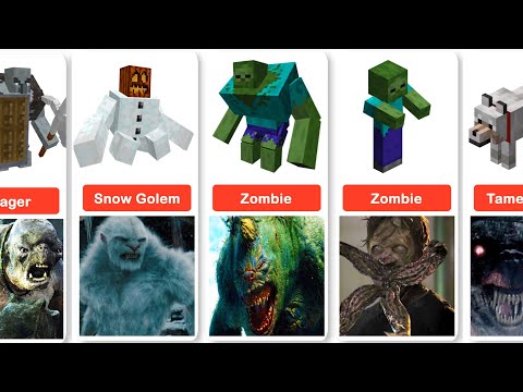 Scary Minecraft mobs and Minecraft Mutant mobs in real life