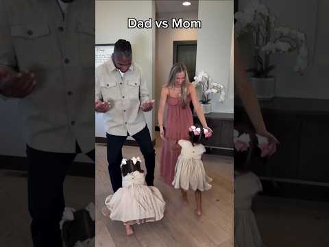 DAD vs MOM 🥰🫶 #challenge #family #fun #twins #husbandwife credit @youngfamily🙌