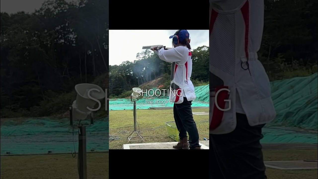 【射撃】散弾銃でのトラップ射撃【猟師】 #shorts #女子 #狩猟 #猟師