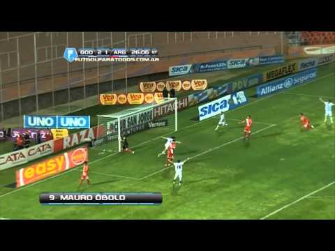 Gol Obolo. Godoy Cruz  3 Argentinos 1. Torneo Inicial 2013. Fecha 1. Fútbol Para Todos.