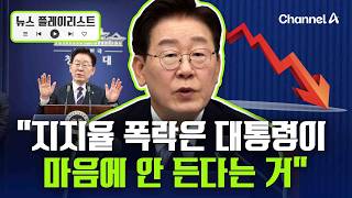 이 대통령에 지지율 하락 묻자 "화날 만하다는 생각 든다" [뉴스플레이리스트] / 채널A