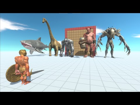 SUPER ACHILLES vs GIANTS - Animal Revolt Battle Simulator