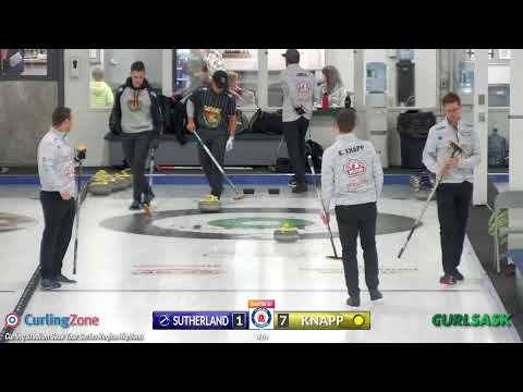 Kelly Knapp vs. Cody Sutherland - Draw 3 - Curling Stadium Regina Highland SCT Spiel