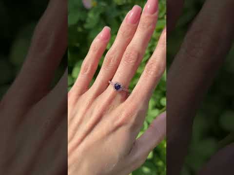 Серебряное кольцо с синим камнем в форме сердца Pandora "Искренние чувства" - фото 2 - id-p2025669468