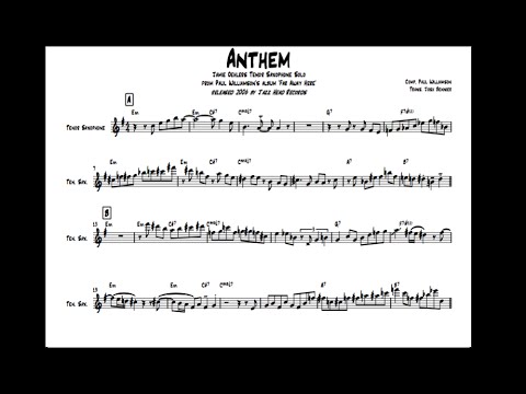 Anthem - Jamie Oehlers Tenor Saxophone Solo